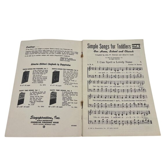 Singspiration Kids Gospel Songbooks: Action Vol 4 (1955) & Toddlers Vol 2 (1961) - Picture 3 of 7
